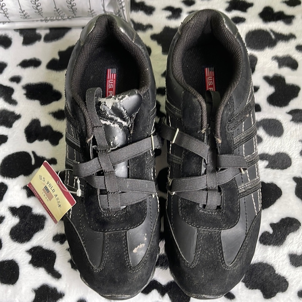 Us Polo Assn. Womens Hannah Fashion Sneakers Gray Low Top Shoes size 7